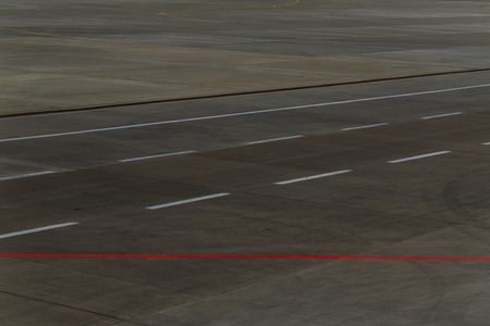 Empty runway at the airport. Concept travel.の写真素材