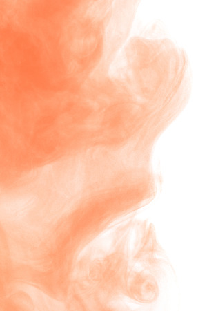 Abstract red water vapor on a white background. Texture. Design elements. Abstract art. Steam the humidifier. Macro shot.の写真素材