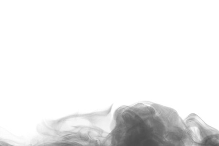 Abstract gray water vapor on a white background. Texture. Design elements. Abstract art. Steam the humidifier. Macro shot.の写真素材