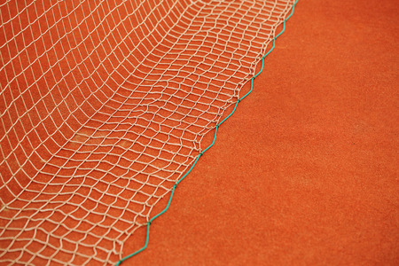 Tennis net on the tennis court. The concept of sport.の写真素材