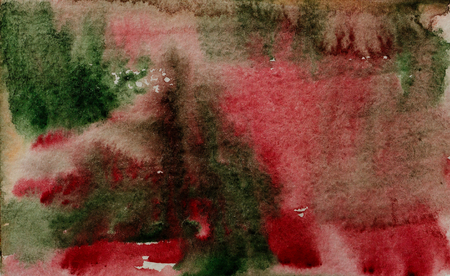 Green red watercolor background. Element of design. Color gradient. Watercolor texture.の写真素材