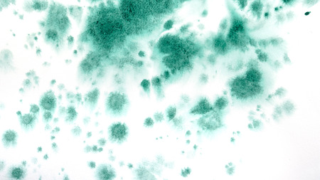 Abstract green watercolor background. Splashes and strokes. High resolution texture. Modern Art.