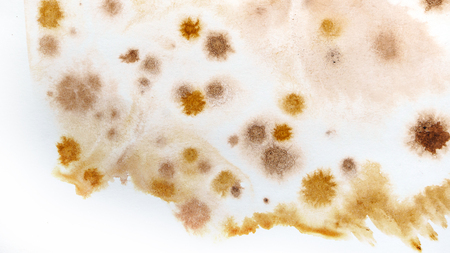 Abstract brown watercolor background. Splashes and strokes. High resolution texture. Modern Art. Hand drawing. Elements for creating brushes and textures.の写真素材