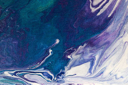 Abstract Fluid Art Painting Background. Acrylic Pour. Modern Contemporary Art. Canvas texture....