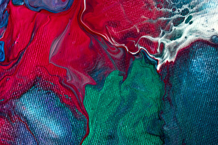 Abstract Fluid Art Painting Background. Acrylic Pour. Modern Contemporary Art. Canvas texture. Creative Liquid Acrylic Pouring Technique. Mixing Paints Wallpaperの写真素材