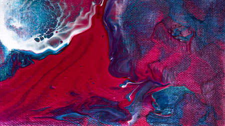 Abstract Fluid Art Painting Background. Acrylic Pour. Modern Contemporary Art. Canvas texture....