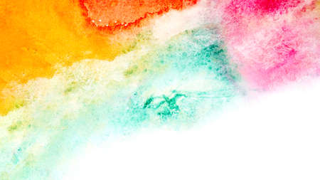 Creative abstract vibrant grunge texture watercolor background. Artistic hand painted watercolor backdrop. Watercolor colorful illustration. Wallpaper, banner, printの写真素材