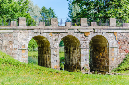 Old dilapidated stone bridgeの写真素材