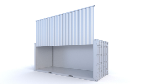 Cargo Container 3d-rendering neutral color