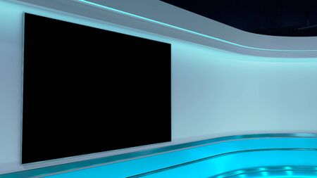 TV Virtual Studio background 3d illustration