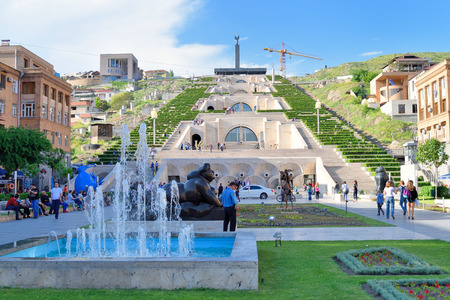 The Cascade is a giant stairway and one of main landmarks in city.