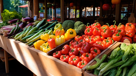 a table with a variety of vegetables on itの素材