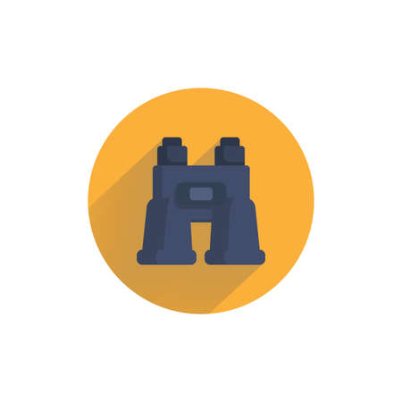 binoculars colorful flat icon with shadow. binoculars flat iconのイラスト素材