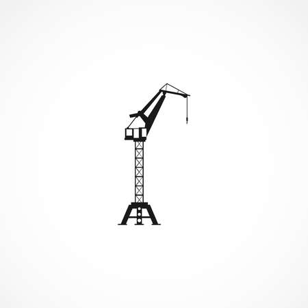 Construction crane icon. isolated vector elementのイラスト素材