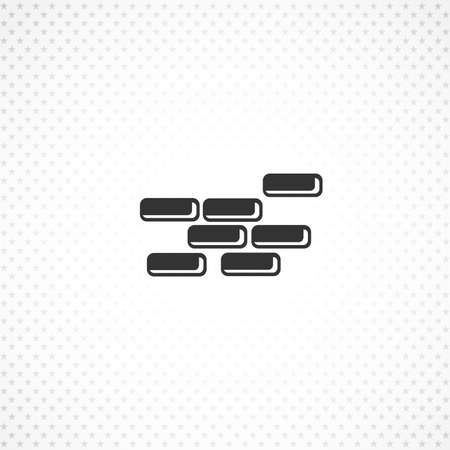 Brick wall vector icon for mobile concept and web apps designのイラスト素材