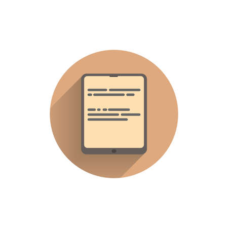 eBook colorful flat icon with shadow. electronic book flat iconのイラスト素材