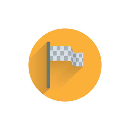 racing flag colorful flat icon with shadow. racing flat iconのイラスト素材