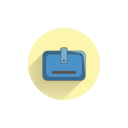 Wallet colorful flat icon with long shadow. Wallet flat iconのイラスト素材