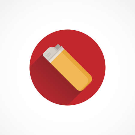 lighter for smoke colorful flat icon with shadow. smoking iconのイラスト素材