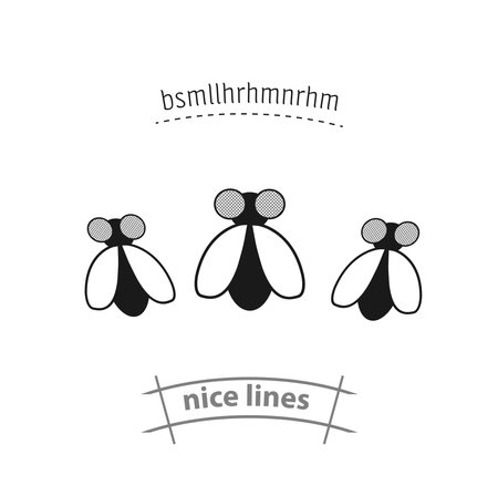 fly isolated vector icon. animal design elementのイラスト素材