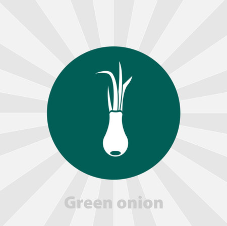 Green onion isolated vector icon. vegetables design elementのイラスト素材
