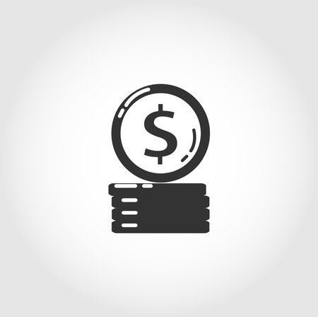 coins isolated vector icon. coin business design elementのイラスト素材