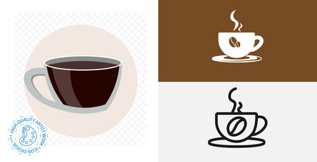 cup of coffee isolated vector icon. drinks design elementのイラスト素材
