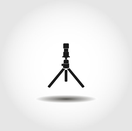 tripod isolated vector icon. camera, media design elementのイラスト素材