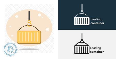 Container logistic isolated vector icon. delivery design elementのイラスト素材