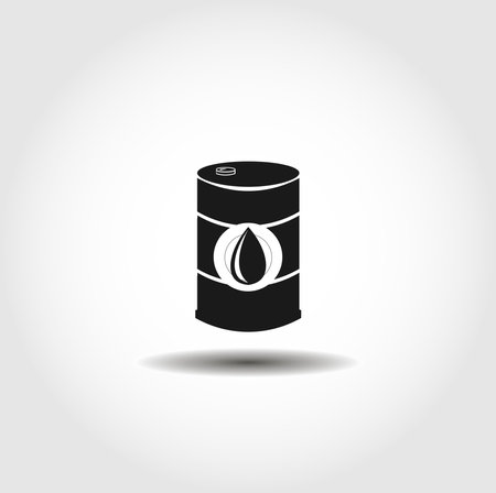 Oil drum container. barrel isolated vector icon. ecology design elementのイラスト素材