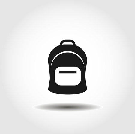 rucksack. Knapsack. Schoolbag. Sack isolated vector icon. backpack design elementのイラスト素材