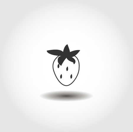 strawberry isolated vector icon. food design elementのイラスト素材