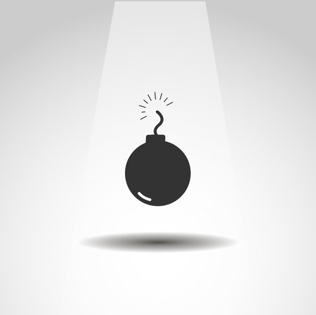 bomb isolated vector icon. bomb iconのイラスト素材