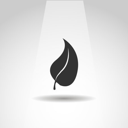leaf icon, tree leaf simple plant iconのイラスト素材