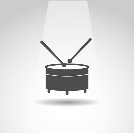 Drum icon, Drum simple music iconのイラスト素材