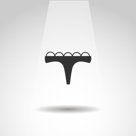 Underpants vector icon, simple thong iconのイラスト素材