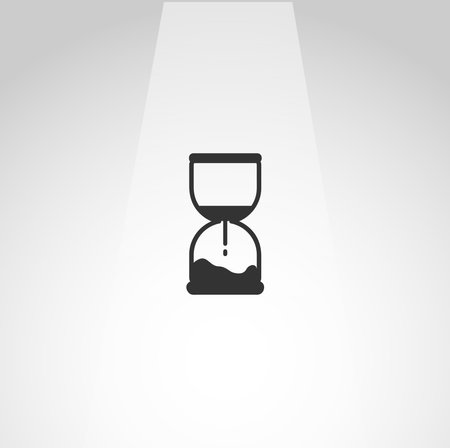 hourglass vector icon, hourglass sandglass simple isolated iconのイラスト素材