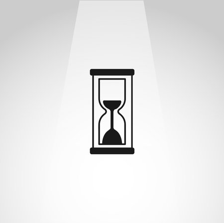 hourglass vector icon, hourglass sandglass simple isolated iconのイラスト素材