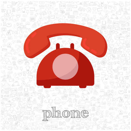 phone isolated vector flat illustration. phone design element for illustrationのイラスト素材