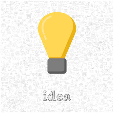 bulb isolated vector flat illustration. bulb design element for illustrationのイラスト素材