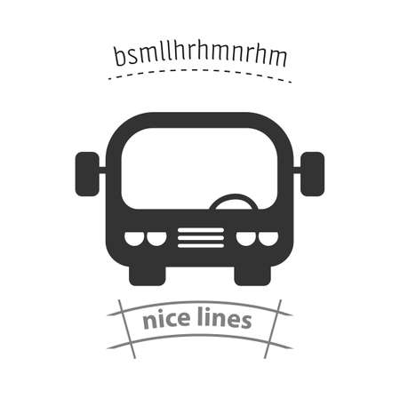 bus simple vector icon. bus isolated iconのイラスト素材