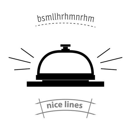 Hotel call icon. reception bell simple vector icon. Hostel call isolated iconのイラスト素材