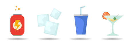 soda vector clip art set. energy drink, cocktail, ice cubes. soda vector clip art set. energy drink, cocktail, ice cubes. soda vector clip art set. energy drink, cocktail, ice cubes.のイラスト素材