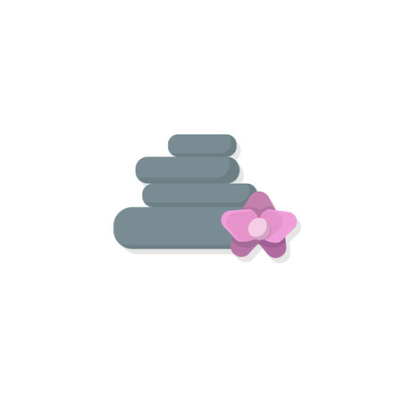 hot stone massage clipart. hot stone massage isolated simple vector clipartのイラスト素材