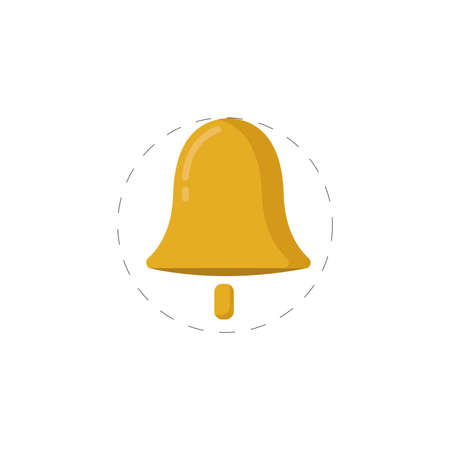 Bell clipart. Bell isolated simple vector clipartのイラスト素材