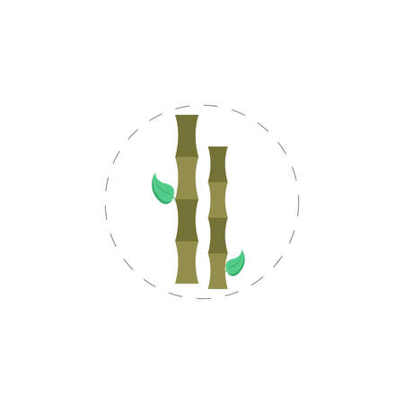 bamboo branch clipart. bamboo branch isolated simple vector clipartのイラスト素材