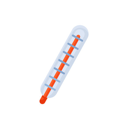 medical thermometer flat icon. vector illustration.