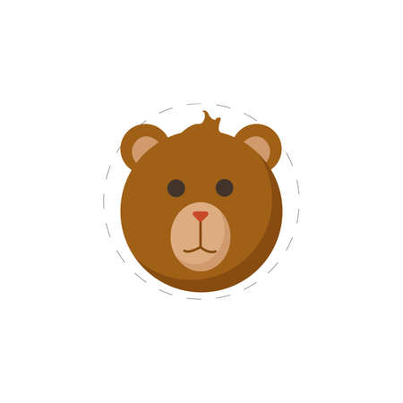 bear clipart. bear isolated simple vector clipartのイラスト素材