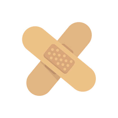 wound patch flat icon. vector illustration.のイラスト素材