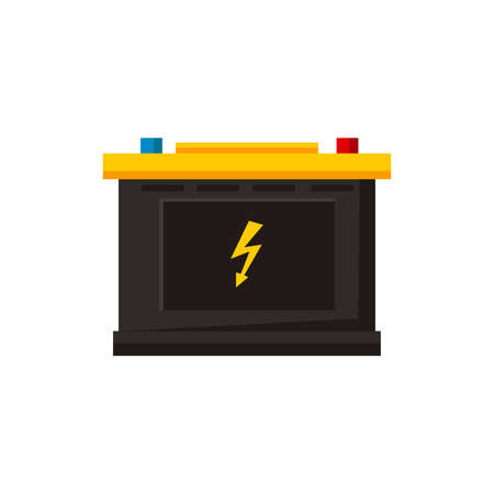 car battery clipart. car battery isolated simple vector clipartのイラスト素材